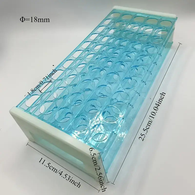 Buisrek 3-laags met afmetingen 25,5 × 11,5 × 6,5 cm – 50 gaten Ø18 mm