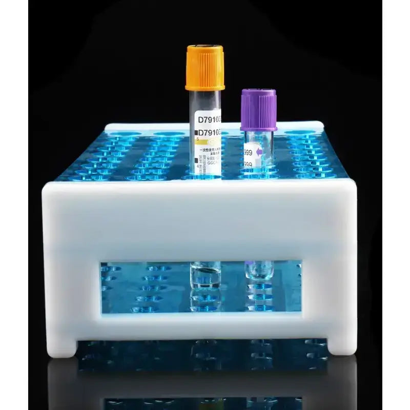 Zijaanzicht buisrek met handgrepen en ingeplaatste buisjes