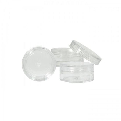 Plastic potje met schroefdeksel 10 ml groter formaat transparant